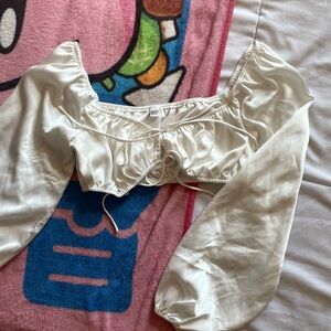 Satin tie front top 👼
